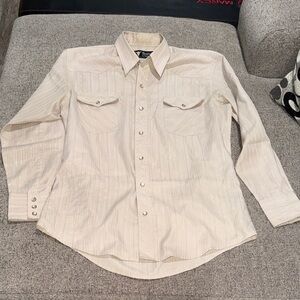 Buffalo Cream Casual Button-Down Shirt